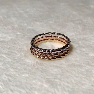 Set of 3 Twisted Rope Stacking Rings